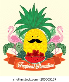 tropical paradise vector/illustration