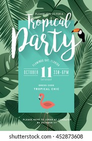 tropical party/ summer template vector/illustration
