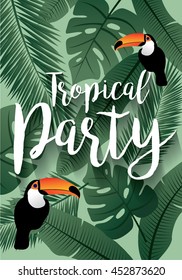 tropical party/ summer template vector/illustration