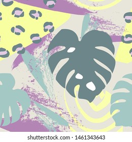 tropical pattern with abstract elements