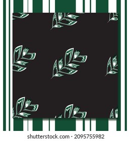 Patrón tropical con plantas abstractas y hojas sobre fondo oscuro. diseño vectorial. Patrón sin foco con hojas y plantas monocromáticas. Colorido y elegante, florido. imprime textura. Tropos exóticos