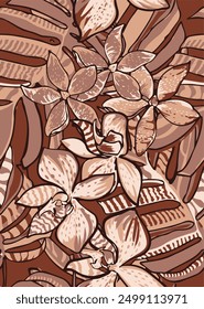 Tropical pattern, backgroun,palm leaves isolated,seamless pattern