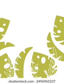 Tropical Pattern Card Vector Illustration