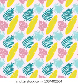 Tropical Pattern - Colorful tropical pattern. Seamless pattern tile.