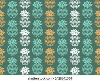 Tropical pattern. Exotic fruits vector seamless background.