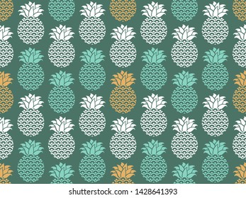 Tropical pattern. Exotic fruits vector seamless background.