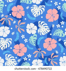 Tropical pattern with fashion seamless creative art print for design 