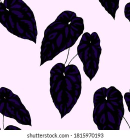 Tropical pattern. Jungle exotic summer print. Summer tropical leaf. Tropical flower fashion pattern. Floral tropic illustration. Vector seamless pattern. Beautiful print with tropical leaves.