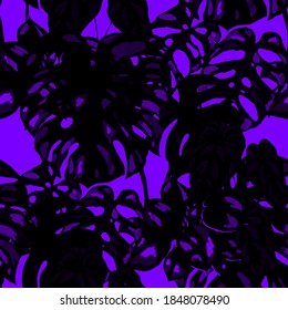 Tropical pattern. Jungle exotic summer print. Summer tropical leaf. Tropical flower fashion pattern. Floral tropic illustration. Vector seamless pattern. Beautiful print with tropical leaves.	
