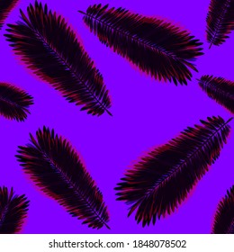Tropical pattern. Jungle exotic summer print. Summer tropical leaf. Tropical flower fashion pattern. Floral tropic illustration. Vector seamless pattern. Beautiful print with tropical leaves.	