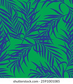 tropical pattern leaf background walpaper  print fabric green navy