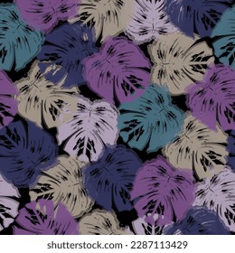 tropical pattern with multicolored hand drawn elements and funny background. Suitable for textiles, clothing, packaging.