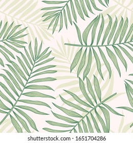 Tropical pattern with palm leaves. Modern abstract design for paper, cover, fabric, interior decor and other users.