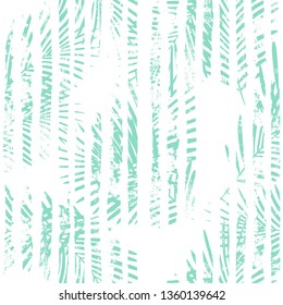Tropical pattern, palm leaves seamless vector floral background. Exotic plant on stripes print illustration. Summer beach jungle print. Leaves of palm tree on paint lines. ink brush strokes - Vector