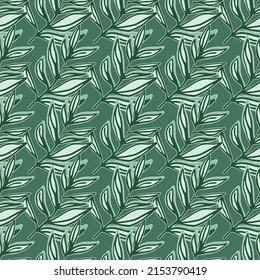 Tropical pattern, palm leaves seamless. Modern jungle leaf seamless pattern. Botanical floral background. Exotic plant backdrop. Design for fabric, textile, wrapping, cover. Vector illustration