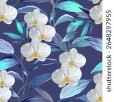 Tropical pattern. Paradise plants and flowers. Hawaiian pattern. Exotic, tropics