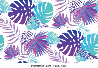 tropical pattern of purple leaves