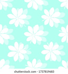 Patrón tropical con siluetas de hojas sobre fondo azul. Ilustración vectorial del verano. Papel de pared exótico e impecable. Para el diseño web, banners, impresión en tela, papel envolvente, embalaje.