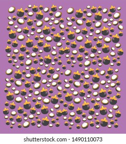 Tropical pattern with yellow mango. Fruit repeated background. Vector bright print for fabric or wallpaper