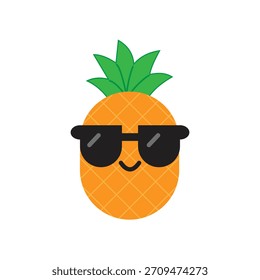Ícone tropical de bebida de abacaxi - verão refresco bonito Emoticon