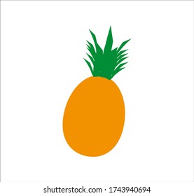 fruta de piña tropical. ilustración para diseño web y móvil.