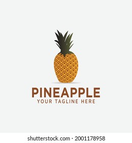 Tropical pineapple fruit logo design, symbol inspiration