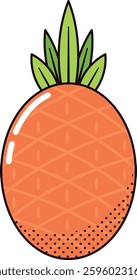 Tropical pineapple fruit vector illustration