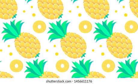 tropical Pineapple pattern seamless background