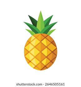 Abacaxi Tropical - Fruta Amarela e Laranja com Folhas Verdes Espiky