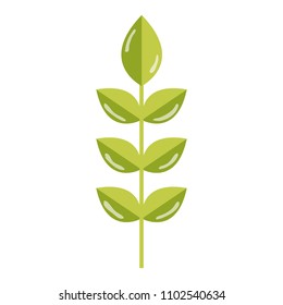 tropical plant branches leaves style