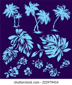 tropical plant and flower