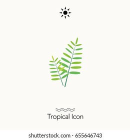 Tropical plant icon