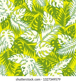 Tropical plant illustration pattern,