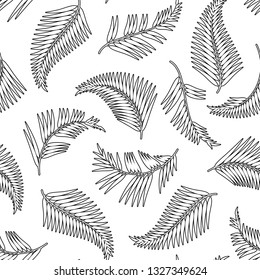 Tropical plant illustration pattern,