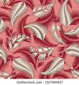 Tropical plant illustration pattern,
