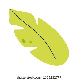 Forma de hoja tropical. Ilustración del vector
