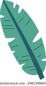 Ilustración vectorial de hojas de planta tropical