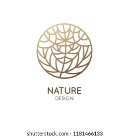 Forest Logo Template Linear Style Abstract Stock Vector (Royalty Free ...