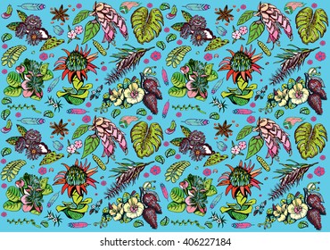 Tropical Plant Pattern