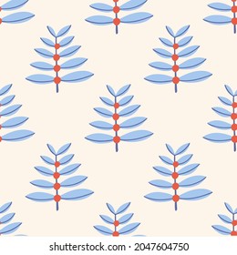 Tropical Plant Pattern Background. Social Media Post. Botanical Vector Illustration.