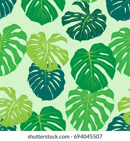 Tropical plant seamless pattern