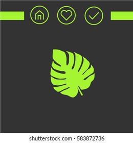 tropical plant vector icon. simple icon for web