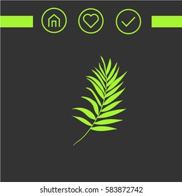 tropical plant vector icon. simple icon for web