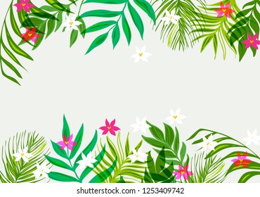 Tropical plants and flowers