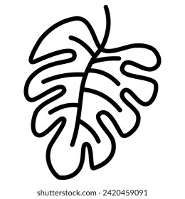 Tropical Plants icon line vector illustration