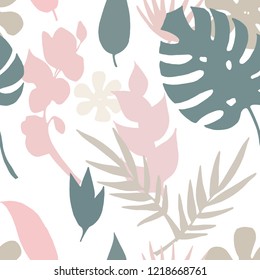 Tropical plants pattern