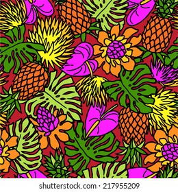 tropical plants pattern