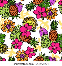 tropical plants pattern