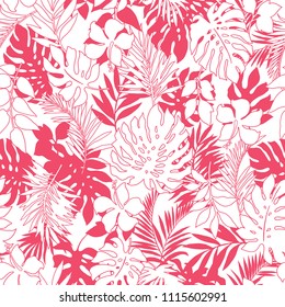 tropical plants pattern,
I designed a tropical plant
This painting continues repeatedly,
