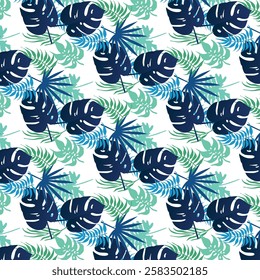 tropical plants pattern. tropical plants vector.